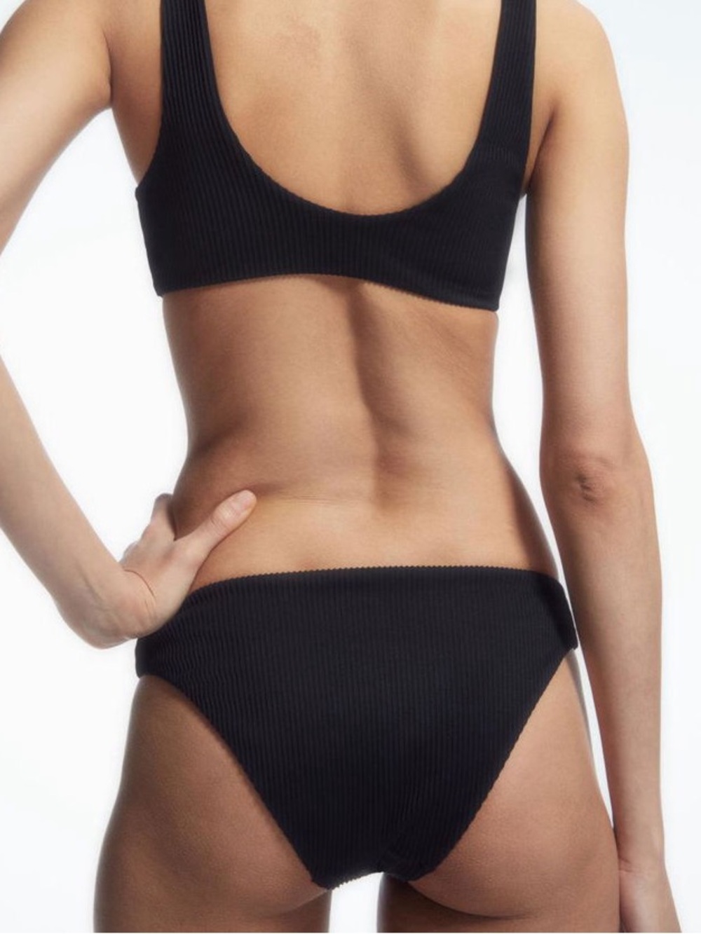 COS Black Ribbed Bikini Brief - Picture 2 of 4